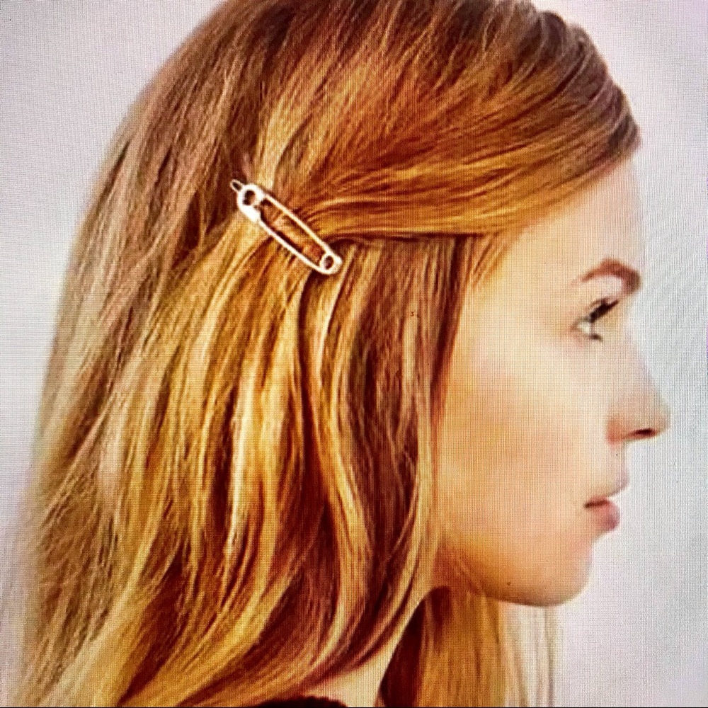 🧷🧷Gold Safety Pin Barrettes🧷🧷